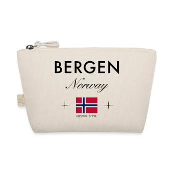 Bergen Norwegen Koordinaten Reise Souvenir - Bio-Täschchen - Natur - Vorne