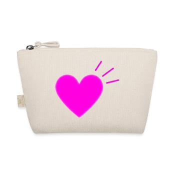 Bright Pink Heart | Modern Love Graphic - Bio-Täschchen - Natur - Vorne