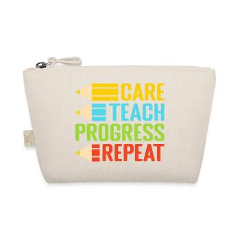 Pre K Teacher Care Teach Repeat Kindergarten - Bio-Täschchen - Natur - Vorne