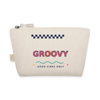 Nur groovy-Good_Vibes, Retro Y2K Typografie - Bio-Täschchen - Natur - Vorne