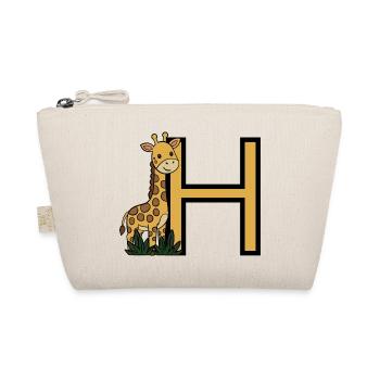 Giraffe Letter H - Organic Pouch - nature - Front