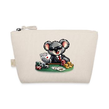 Süßer Koala spielt Poker - Bio-Täschchen - Natur - Vorne