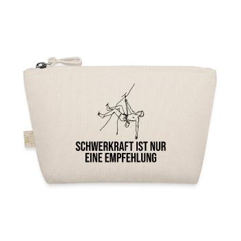 Schwerkraft ist nur eine Empfehlung Klettern - Bio-Täschchen - Natur - Vorne