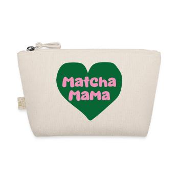 Matcha Mom Heart Design - Organic Pouch - nature - Front