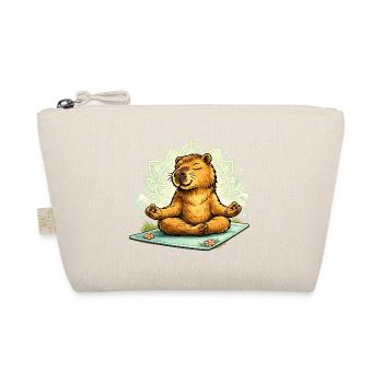 Sweet capybara doing yoga - Organic Pouch - nature - Front