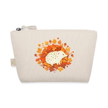 Autumn leaf hedgehog - Organic Pouch - nature - Front