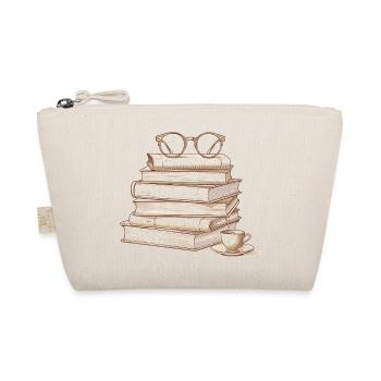 Stack of books with glasses - Organic Pouch - nature - Front