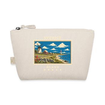 Schweden Öland Vintage Reisemarke - Bio-Täschchen - Natur - Vorne