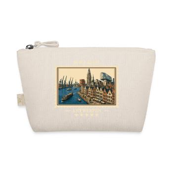Belgien Antwerpen Vintage Reisemarke - Bio-Täschchen - Natur - Vorne