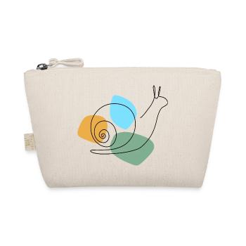 Lineart Snail with Pastel Shapes - Organic Pouch - nature - Front