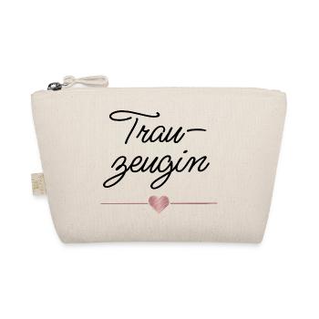 Maid of Honor Heart Wedding Gift - Organic Pouch - nature - Front