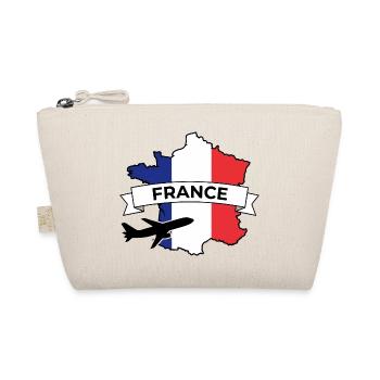France Tricolore: Avion et Bannière - Trousse biologique - nature - Devant