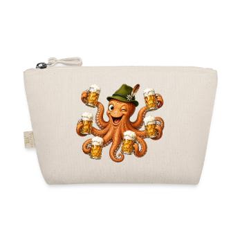 Funny octopus with beer mugs - Organic Pouch - nature - Front
