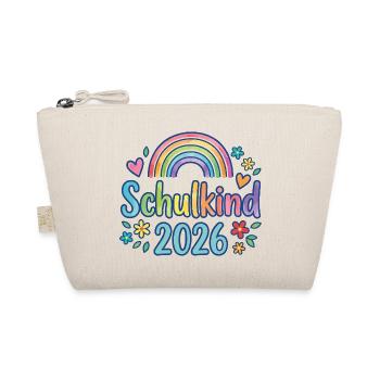 Schulkind 2026 Regenbogen - Bio-Täschchen - Natur - Vorne