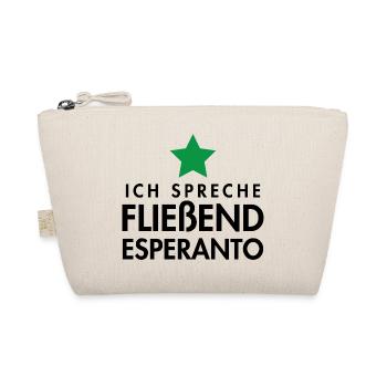 Esperanto Sprache / sprechen Geschenkidee - Bio-Täschchen - Natur - Vorne