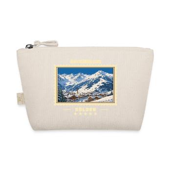 Österreich Sölden Winter Vintage Reisemarke - Bio-Täschchen - Natur - Vorne
