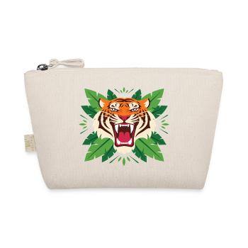 Tiger im Blattwerk Emblem - Bio-Täschchen - Natur - Vorne