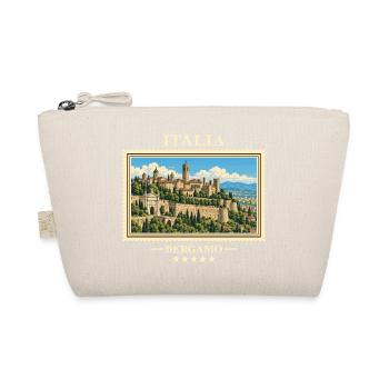 Italien Bergamo Vintage Reisemarke - Bio-Täschchen - Natur - Vorne