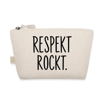 Respekt rockt – Spruch für mehr Miteinander - Bio-Täschchen - Natur - Vorne