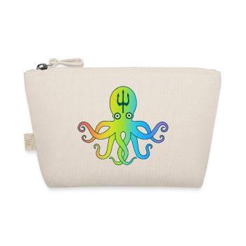 Mehrfarbiger Oktopus - Bio-Täschchen - Natur - Vorne