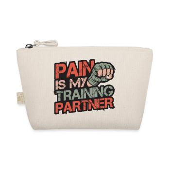 Pain Is My Training Partner Gloves Boxing Gloves - Bio-Täschchen - Natur - Vorne
