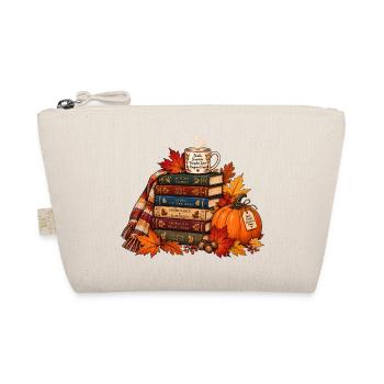 Gemütlicher Herbst Bücherstapel - Bio-Täschchen - Natur - Vorne