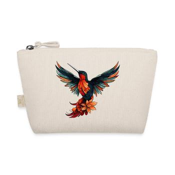 Kolibri Vogel Bunt mit Blumen - Bio-Täschchen - Natur - Vorne