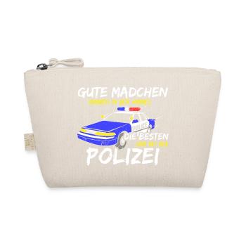 Beste Mädchen Sind Bei Der Polizei Polizistin - Bio-Täschchen - Natur - Vorne