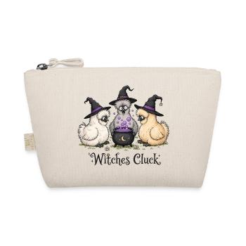 Seidenhühner Hexen Witches - Cluck Halloween - Bio-Täschchen - Natur - Vorne