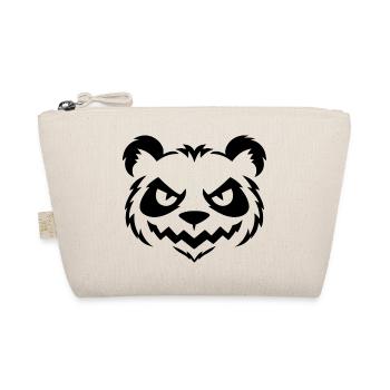Halloween Panda – Spooky Panda Face - Bio-Täschchen - Natur - Vorne