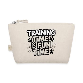  Training Time Is Fun Time Hundetraining Für - Bio-Täschchen - Natur - Vorne