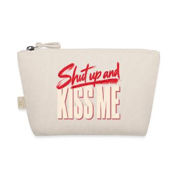 Shut Up And Kiss Me Küss Mich Einfach Valentinstag - Bio-Täschchen - Natur - Vorne
