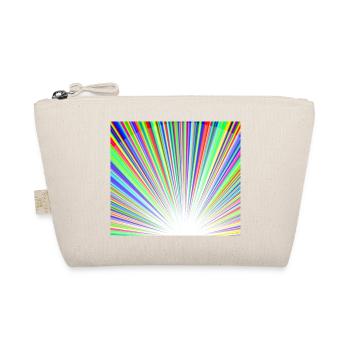 Leuchtendes Regenbogen-Sonnenstrahlmuster - Bio-Täschchen - Natur - Vorne