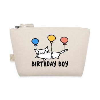 Runder Geburtstag Geschenk Katze mit Ballons - Bio-Täschchen - Natur - Vorne