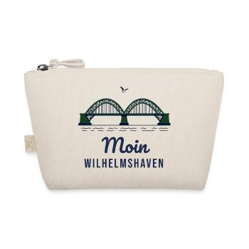 Moin Wilhelmshaven – Brücke Hafen Nordsee Motiv - Bio-Täschchen - Natur - Vorne