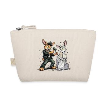 Bildhauer Bunny Punk Meiselt Lady Punk Statue - Bio-Täschchen - Natur - Vorne