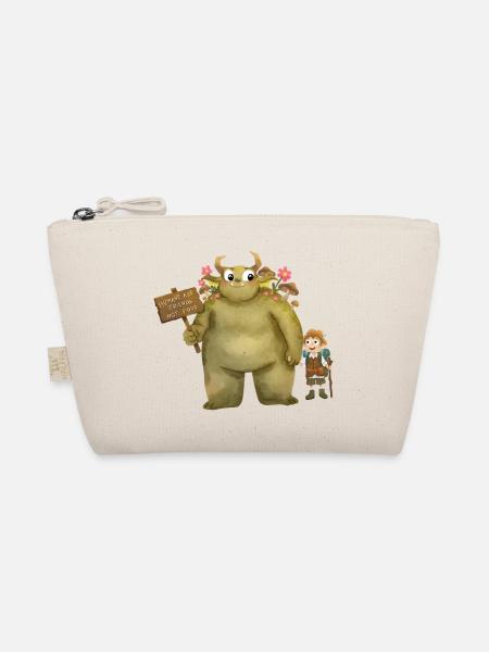Oger Kobold Monster Freund Abenteuer Vegan - Bio-Täschchen - Natur