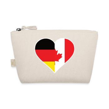 Germany Canada Flag Heart | German Canadian Gift - Bio-Täschchen - Natur - Vorne