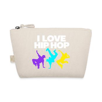Ich liebe Hip-Hop-Vintage-Retro-Streetdance-Liebhaber - Bio-Täschchen - Natur - Vorne