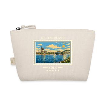 Deutschland Köln Vintage Reisemarke - Bio-Täschchen - Natur - Vorne