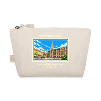 Deutschland München Vintage Reisemarke - Bio-Täschchen - Natur - Vorne