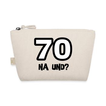 On the 70th Birthday a shirt "70 what?" - Organic Pouch - nature - Front