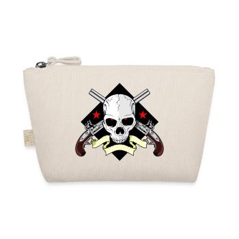 Skull mit Waffen - Bio-Täschchen - Natur - Vorne
