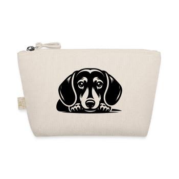 Reclining Dachshund Vector Design - Organic Pouch - nature - Front