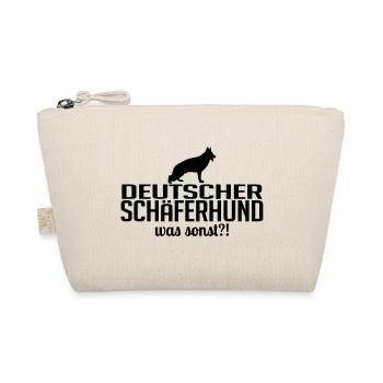 DEUTSCHER SCHÄFERHUND was sonst Spruch Wilsigns - Bio-Täschchen - Natur - Vorne
