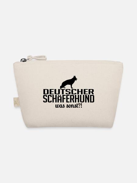 DEUTSCHER SCHÄFERHUND was sonst Spruch Wilsigns - Bio-Täschchen - Natur