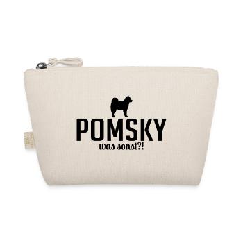 Pomsky was sonst Hundespruch Hunde Hund - Bio-Täschchen - Natur - Vorne