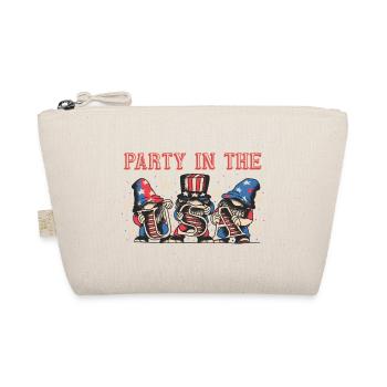 Party In The Usa Hot Dog Love Funny Fourth July - Organic Pouch - nature - Front