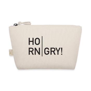 HORNGRY - Lustiges Stimmungs-Shirt - Bio-Täschchen - Natur - Vorne