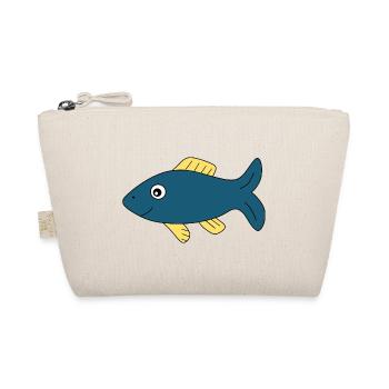 blue fish comic fish - Organic Pouch - nature - Front